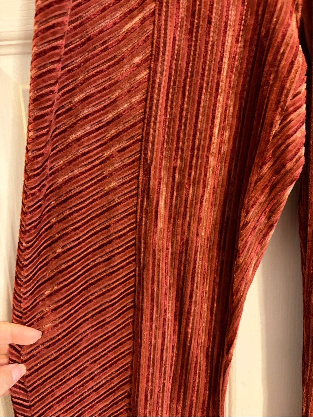 Free People Ribbed Wide-Leg Pants in Rust - Picture 2 of 6